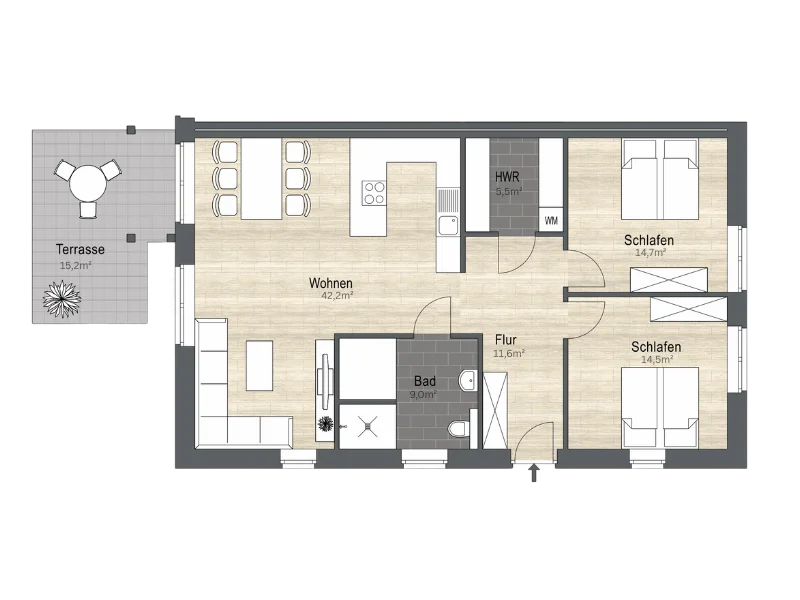 Grundriss Erdgeschoss 1
